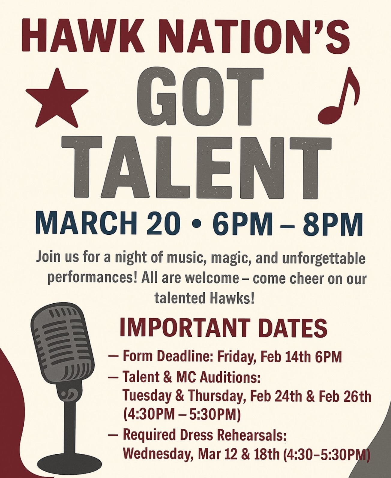 Talent Show Info